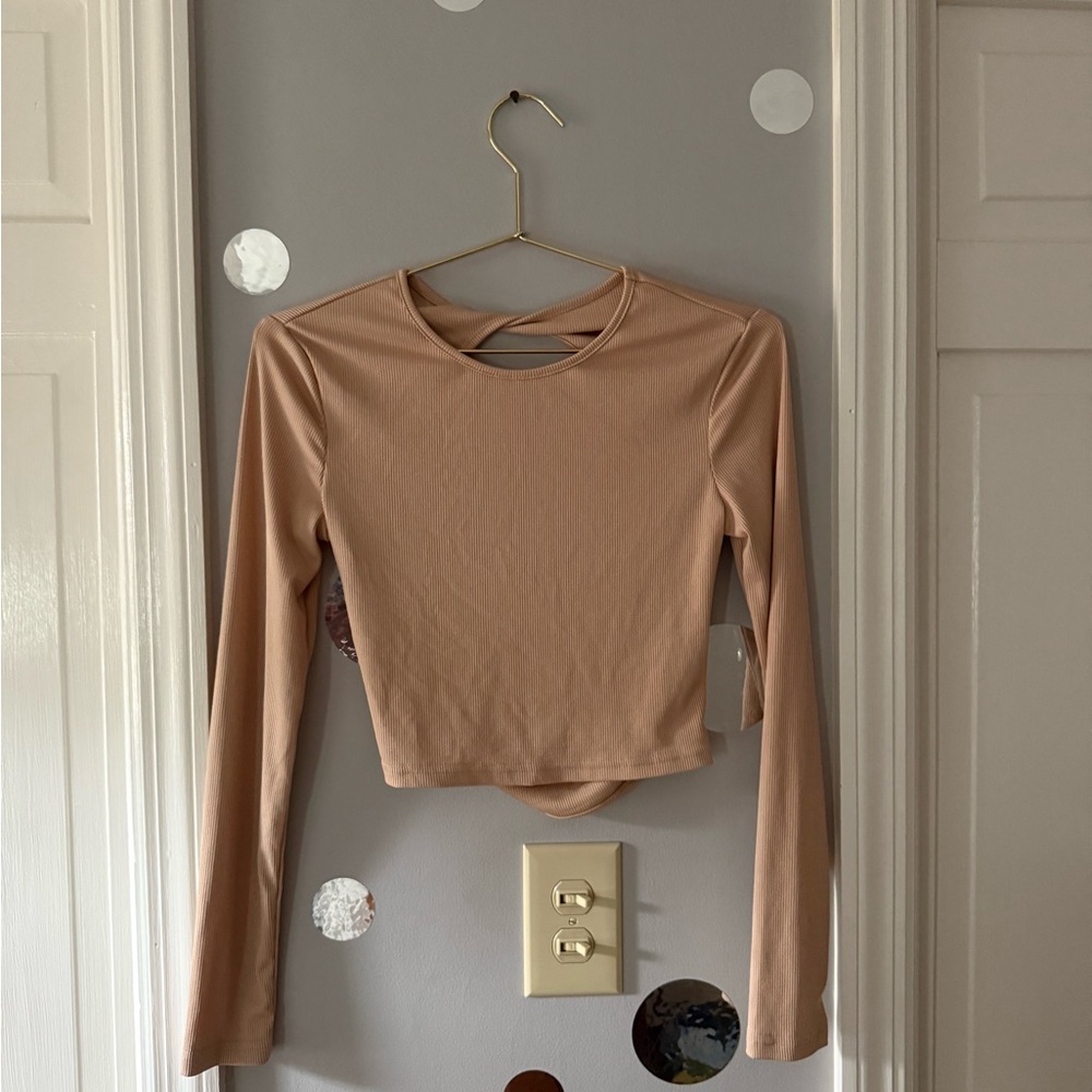 Tan Long Sleeve Women's Top
